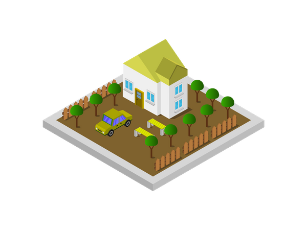 Casa casa  Ilustração