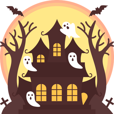 Casa de halloween  Ilustración