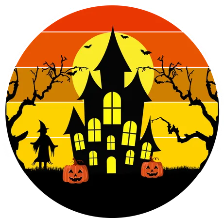 Casa de halloween  Ilustración