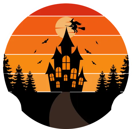 Casa de halloween  Ilustración