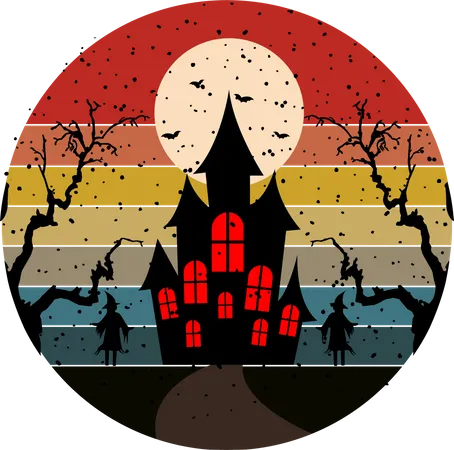 Casa de halloween  Ilustración