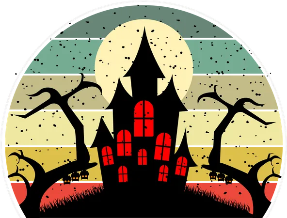 Casa de halloween  Ilustración