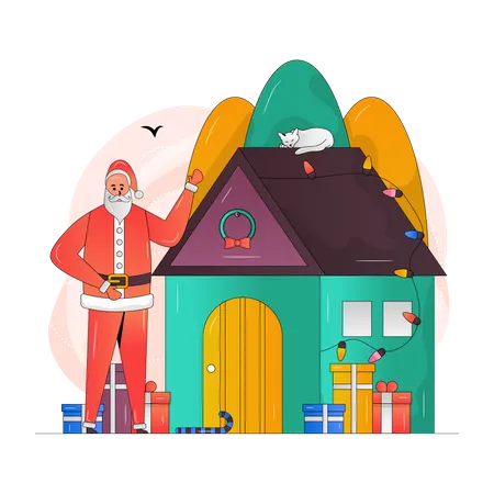 Casa de navidad  Ilustración