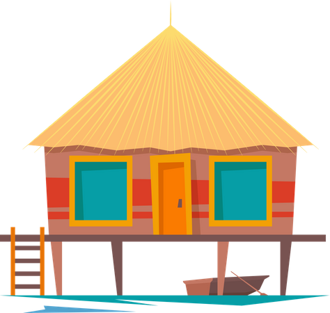 Casa en la playa  Ilustración