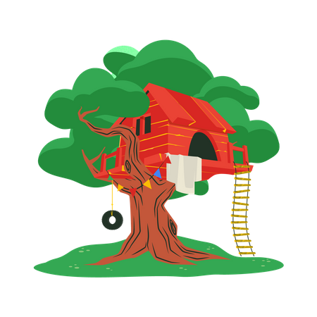 Casa del árbol  Ilustración