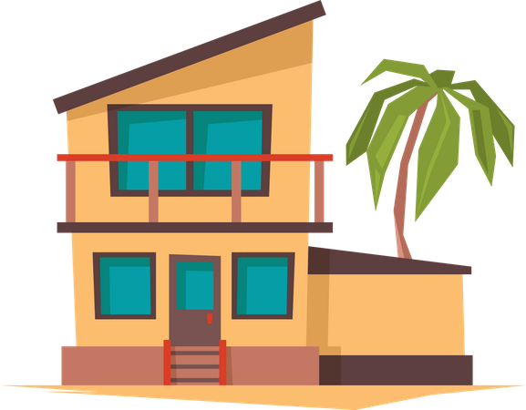 Casa en la playa  Ilustración
