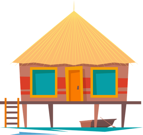 Casa en la playa  Ilustración