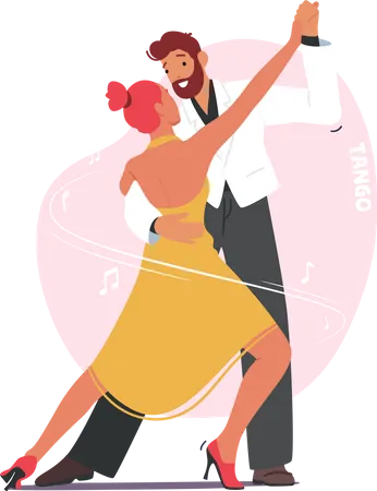 Casal dançando  Ilustração