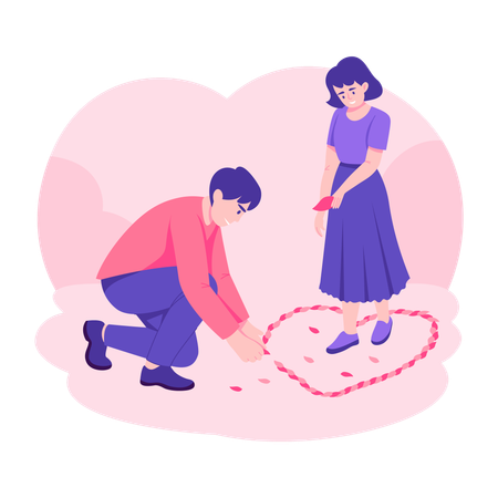 Casal dos namorados  Ilustração