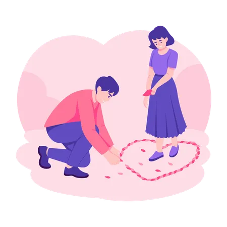 Casal dos namorados  Ilustração