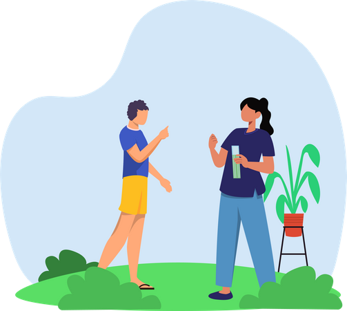 Casal de férias  Ilustração