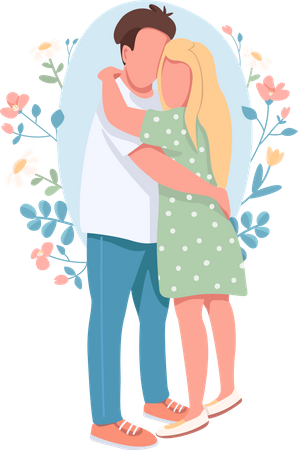 Casal feliz  Ilustração