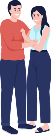 Casal feliz  Ilustração