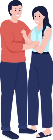 Casal feliz  Ilustração