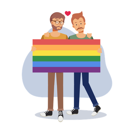 Casal gay  Ilustração