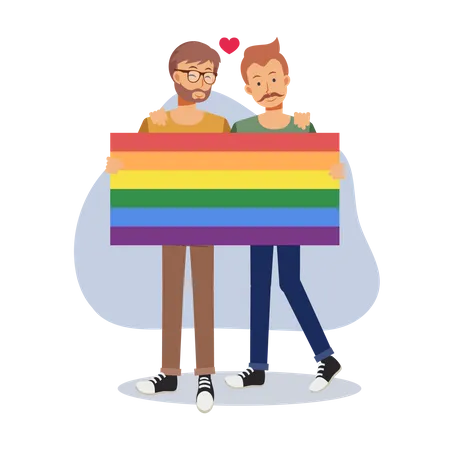 Casal gay  Ilustração