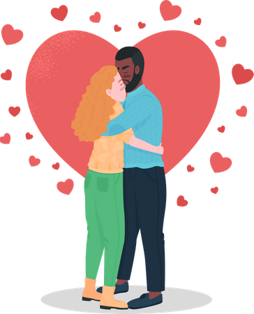 Casal feliz  Ilustração