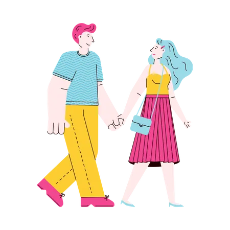 Jovem casal  Ilustração