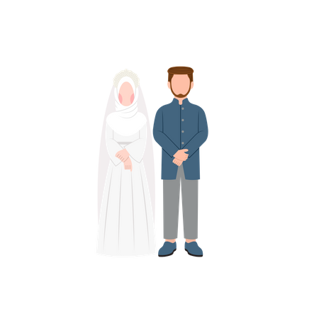 Casal Muçulmano  Ilustração