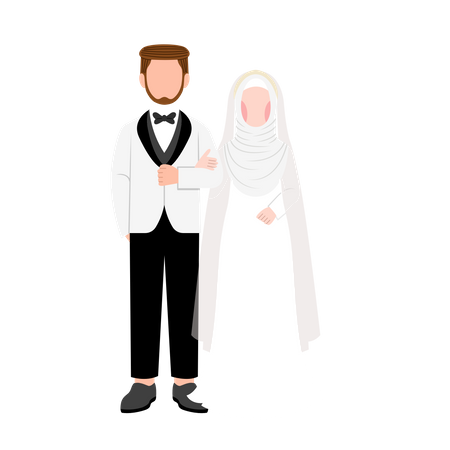 Casal Muçulmano  Ilustração