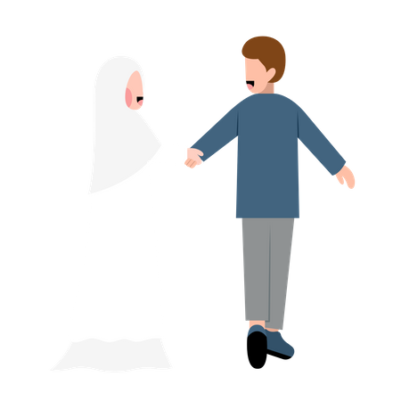 Casal muçulmano  Ilustração