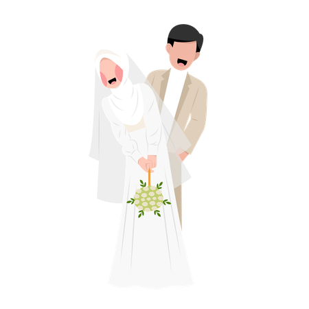 Casal Muçulmano  Ilustração