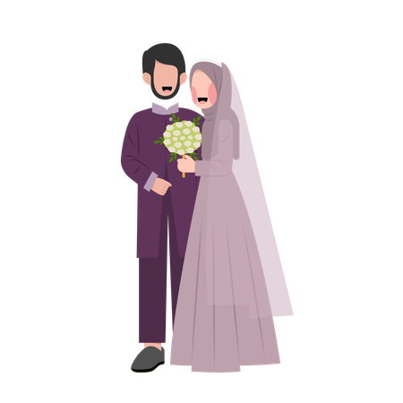 Casal Muçulmano  Ilustração