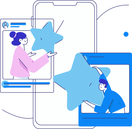 Casal namoro on-line  Ilustração