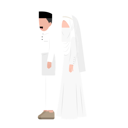 Casal recém-casado  Ilustração