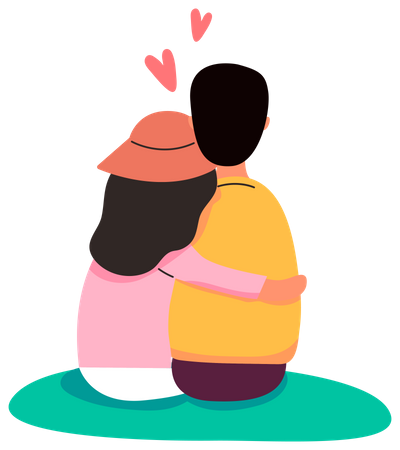 Casal romantico  Ilustração