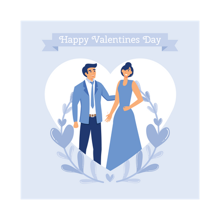 Casal romantico  Ilustração