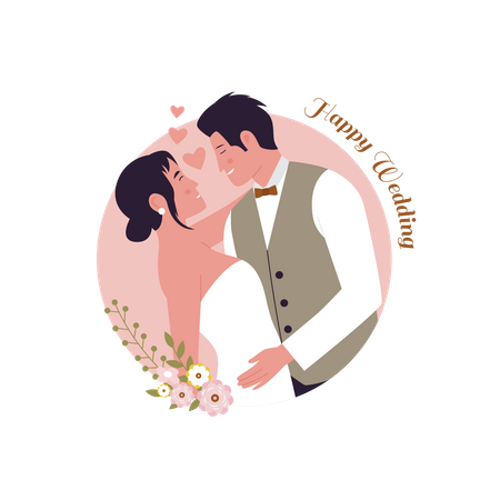 Casal romantico  Ilustração