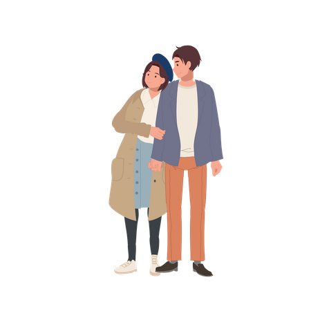 Casal romantico  Ilustração