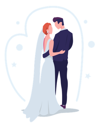 Casal romantico  Ilustração