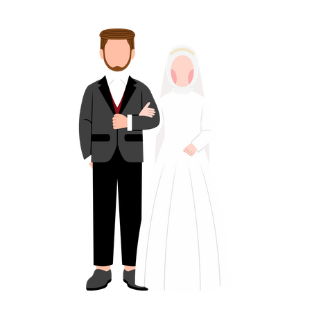 Casamento árabe  Ilustração