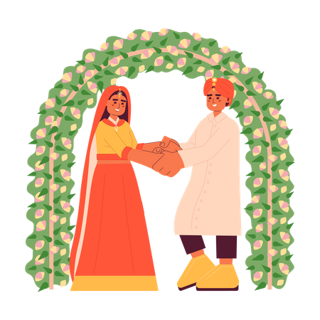 Casamento hindu  Ilustração