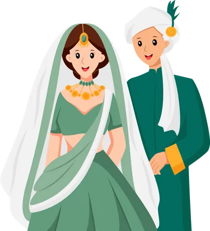 Casamento Indiano  Ilustração