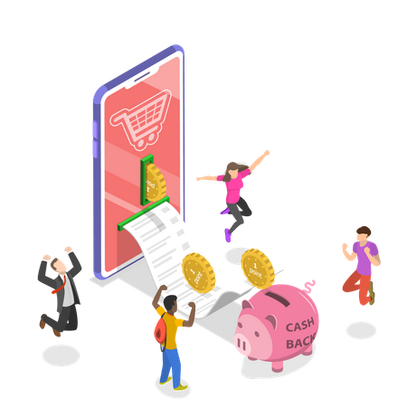 Cash back  Illustration