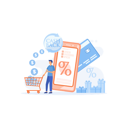 Cash Back Loyalty Program  Illustration