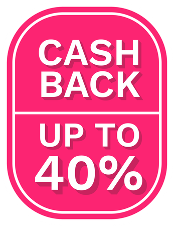 Cash back up to 40%  Illustration