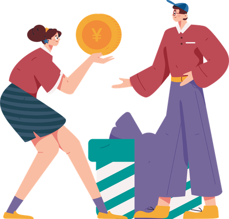 Cash delivery  Illustration