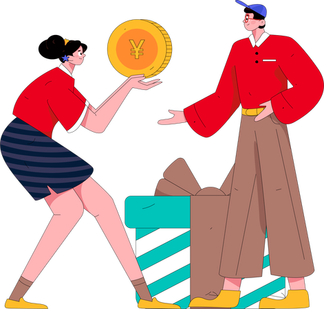 Cash delivery  Illustration