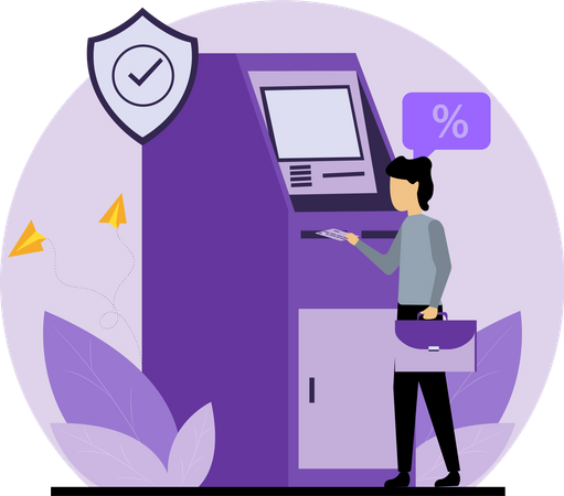 Cash Deposit Machine  Illustration