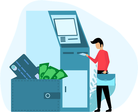 Cash Deposit Machine  Illustration