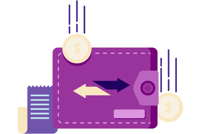 Cash inflow and outflow  Illustration