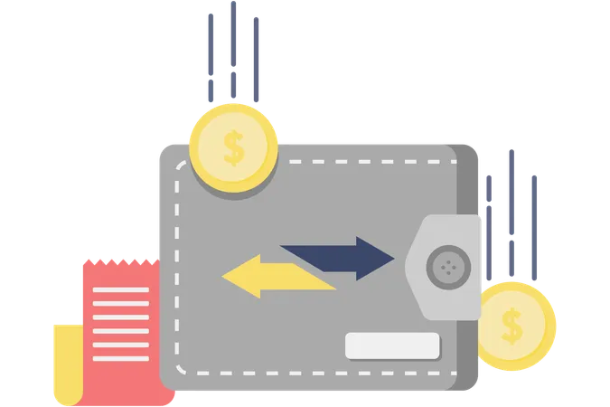 Cash inflow and outflow  Illustration