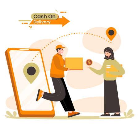 Cash on delivery  Illustration