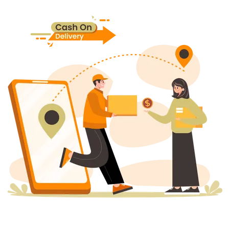 Cash on delivery  Illustration