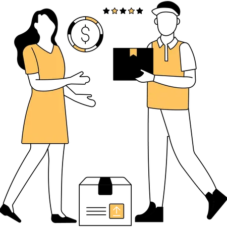 Cash On Delivery  Illustration