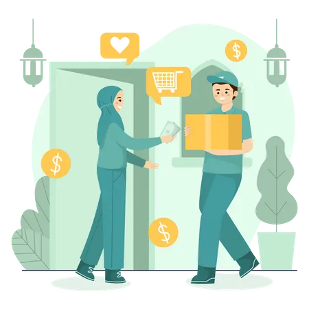 Cash On Delivery  Illustration